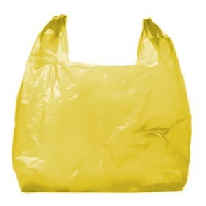 Желтый полиэтиленовый пакет с ручками в Ставрополе - купить оптом от производителя ПК Котово Полимер
